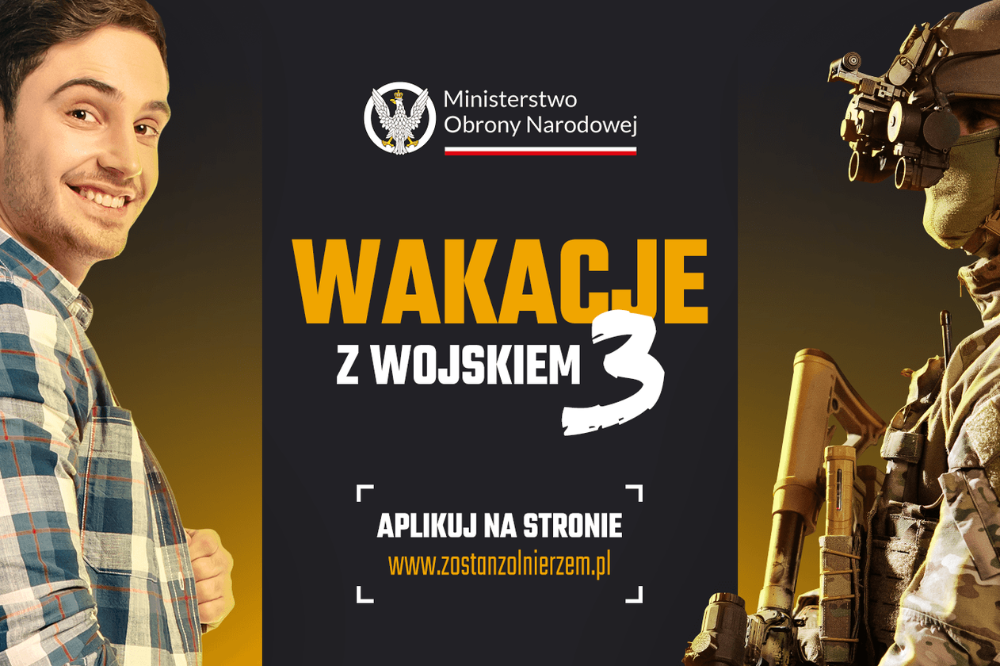 Plakat - wakacje z wojskiem